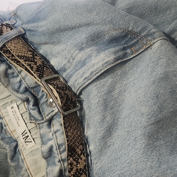 NWT Zara HIGH-WAISTED BELTED BAGGY PAPERBAG Z1975 JEANS Size 2 (fit like a 4-6)) - Picture 12 of 12